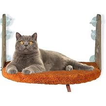 PUGALO Cam Yata  Vantuzlu Kedi Cam Yata  Pugalo Vantuzlu Yatak Turuncu