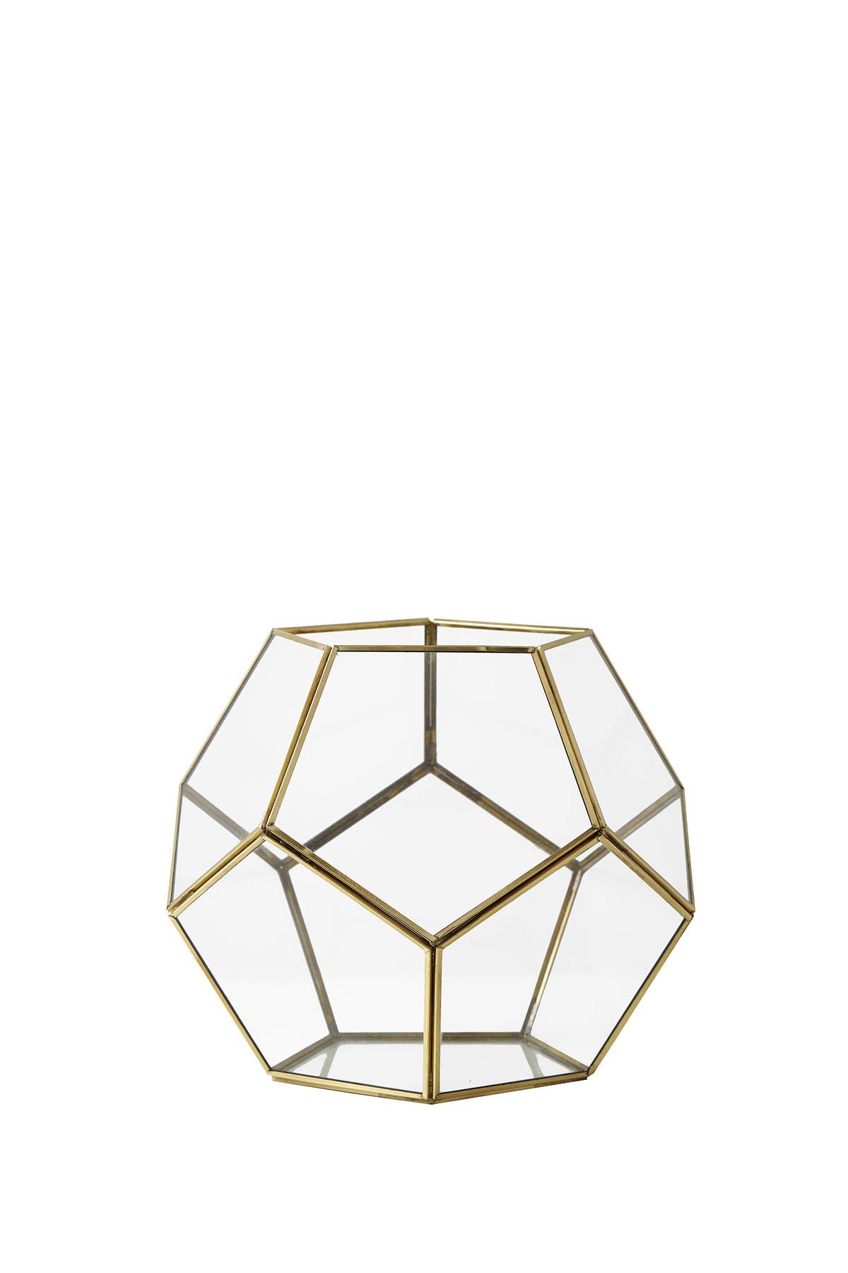 Serene Spaces Living Large Clear Glass Honeycomb Candleholder, Measures 10 inches Tall, Sold Individually