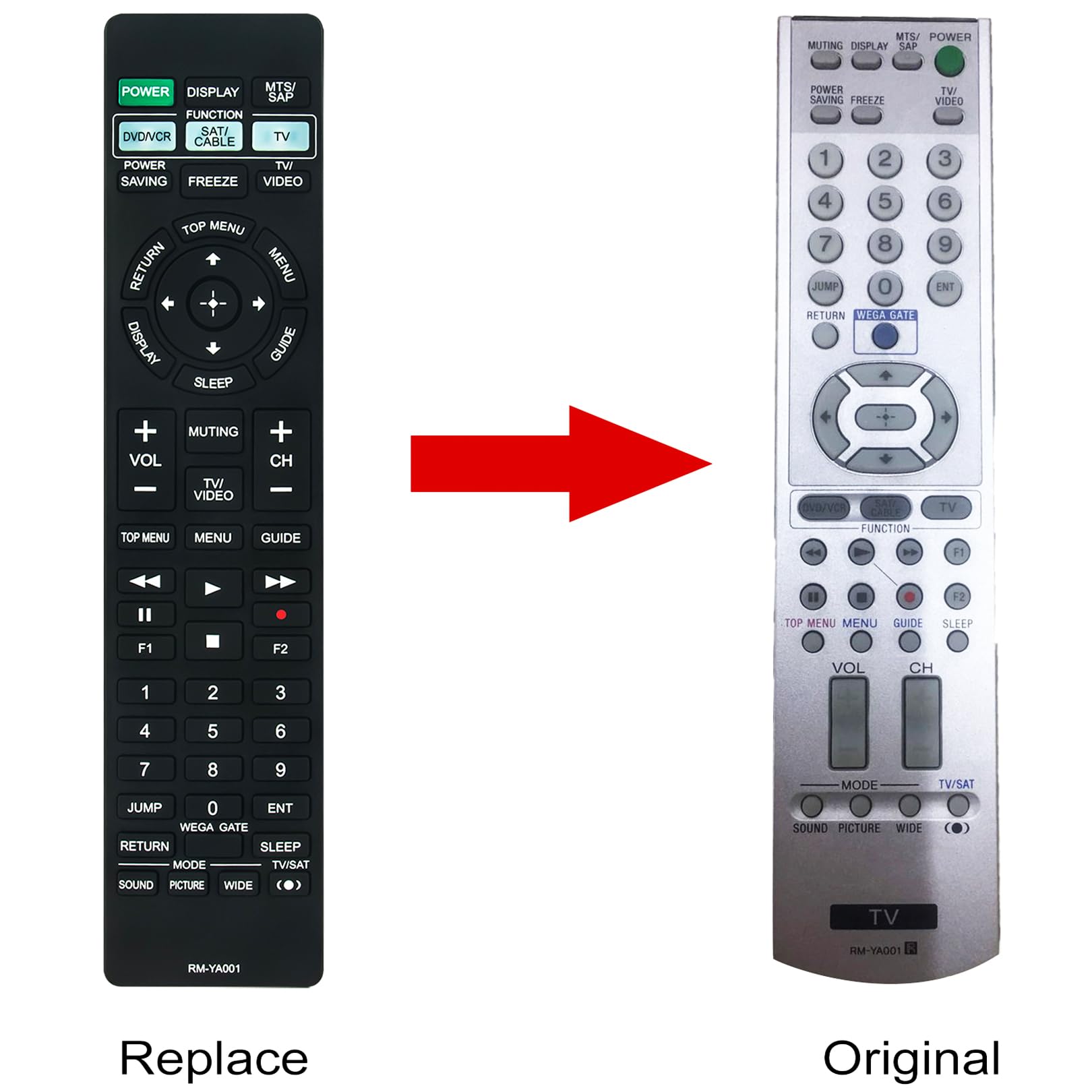 Amazon.com: RM-YA001 Replace Remote Control Compatible with Sony
