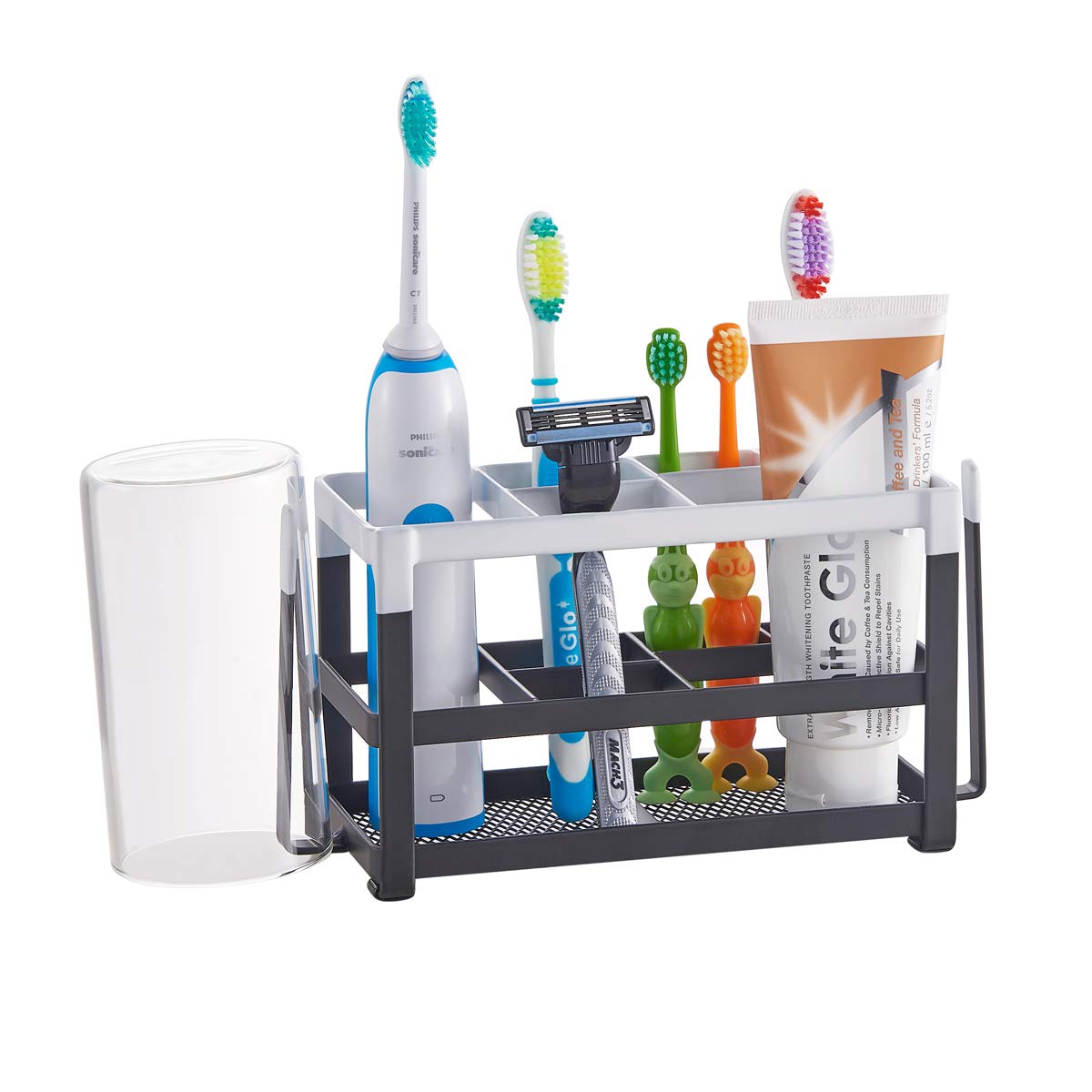 Buy ZCCZ Toothbrush Holder, MultiFunctional Metal Countertop Electric