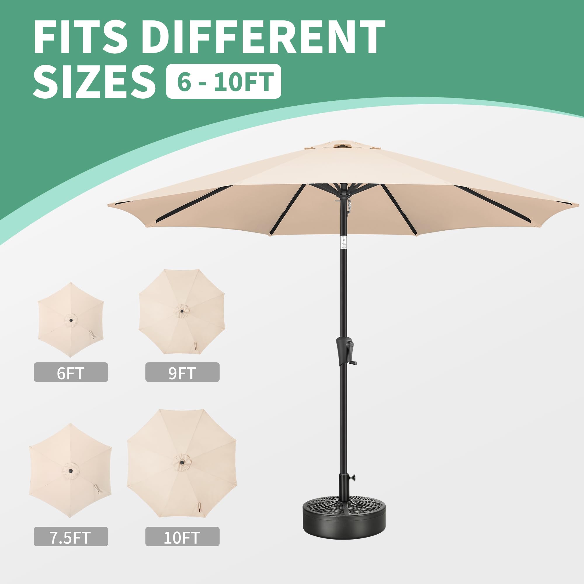 Amazon.com : FLAME&SHADE Heavy Duty Patio Umbrella Base Stand, Water Filled, 70 lbs