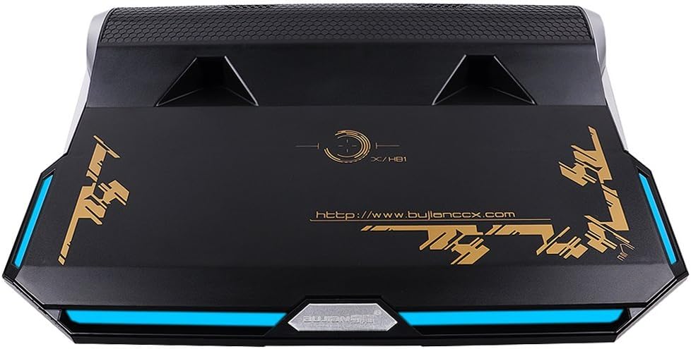 Laptop Cooler Pad,BUJIAN T90X Music Gaming Cooling Pad for 17"-19" Notebook with Audio Sound System ,Ajustable Storm Airflow up to 4000RPM, LED Fans Switch, Dual USB Port,Turbine 2 Fan
