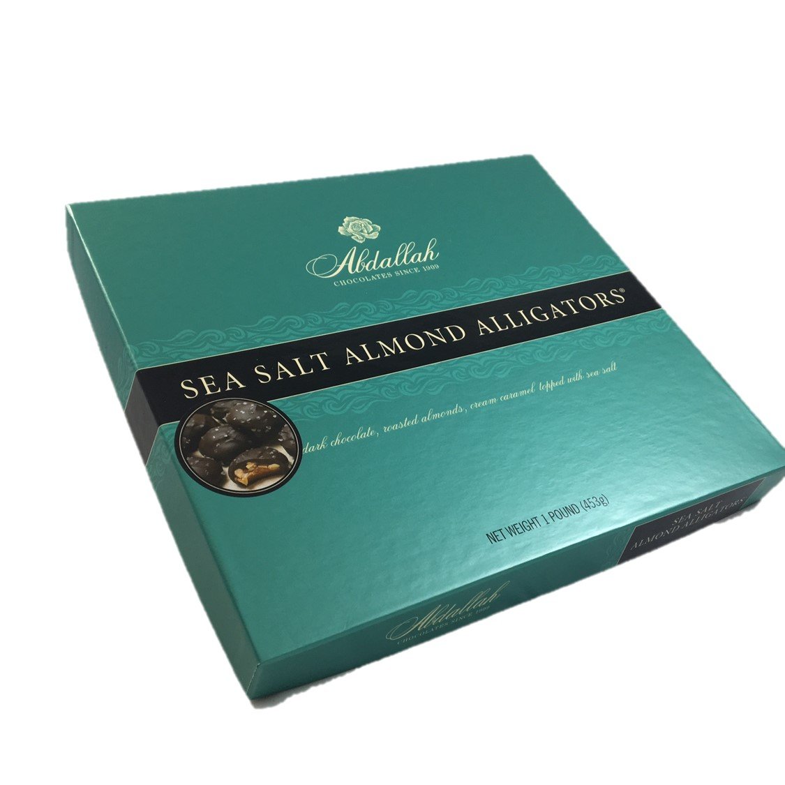 Abdallah Chocolates Sea Salt Almond Alligators 1 Pound (LB