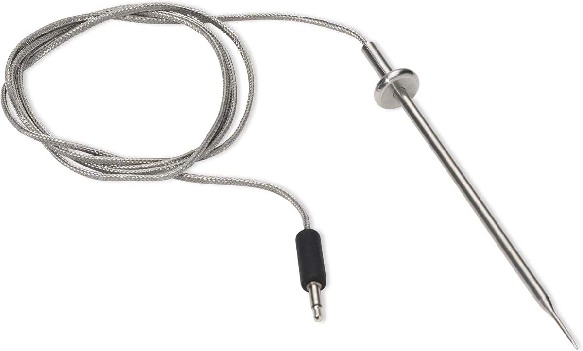 Weber® Wired Food Probe Grill Accessory | Thin, Fast‑Read Temperature Probe for Precise Meat & Grill Cooking Readings, Durable Design Handles Heat Up to 572°F