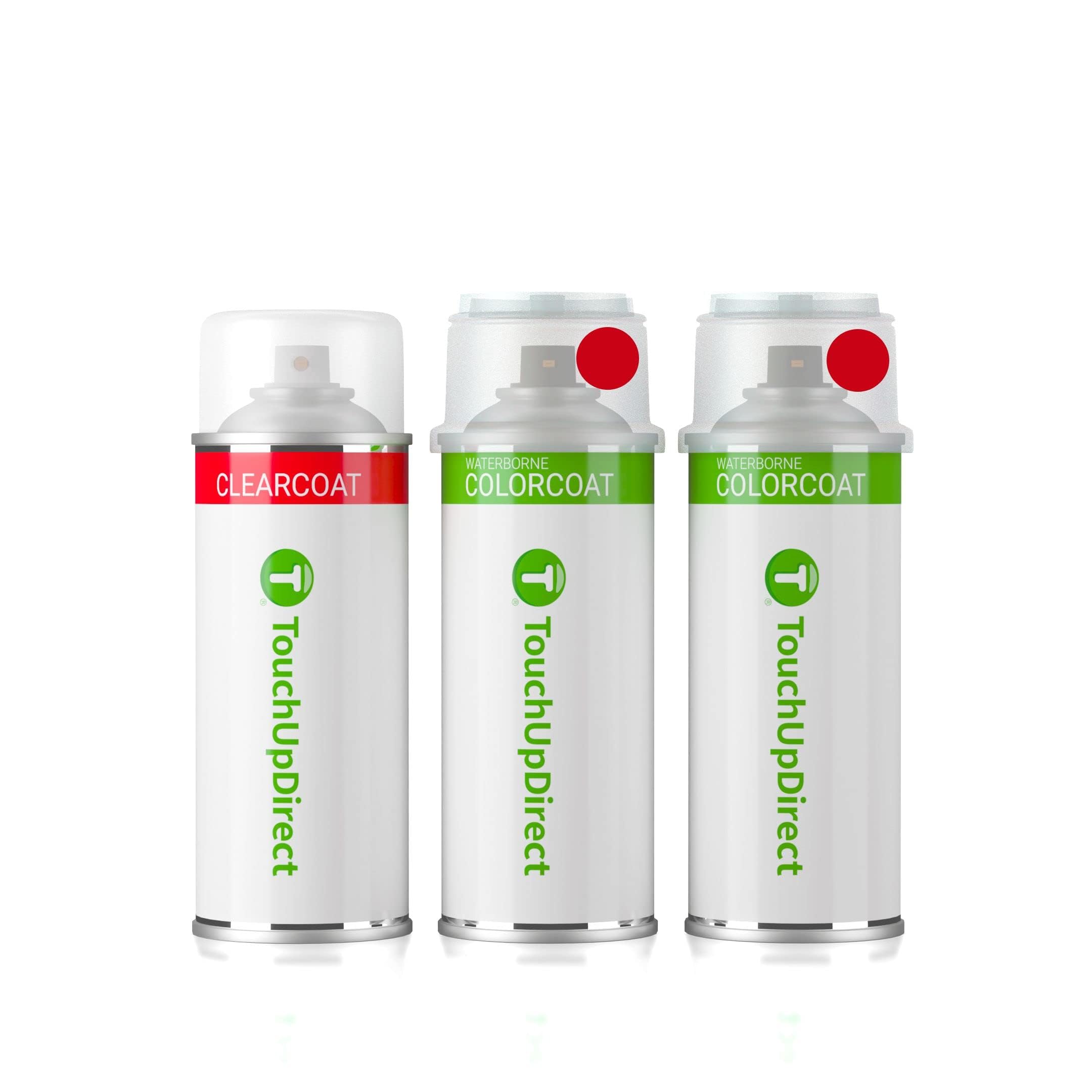 TouchUpDirect RR Ruby Red Metallic Tricoat Compatible With Ford Exact Match Touch Up Paint Aerosol - Essential Kit