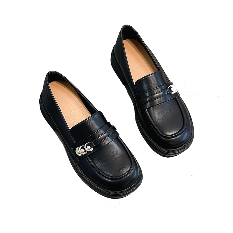 Zapatos Negros Mujer Mocasines De Piel Para Dama Texturizados