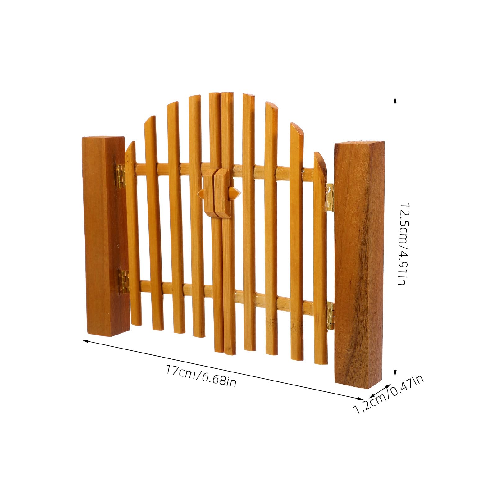 TOYANDONA Miniature Dollhouse Accessories Wooden Gate Model 6.7 Inch Openable Door for Realistic Doll House Scenes - Image 3