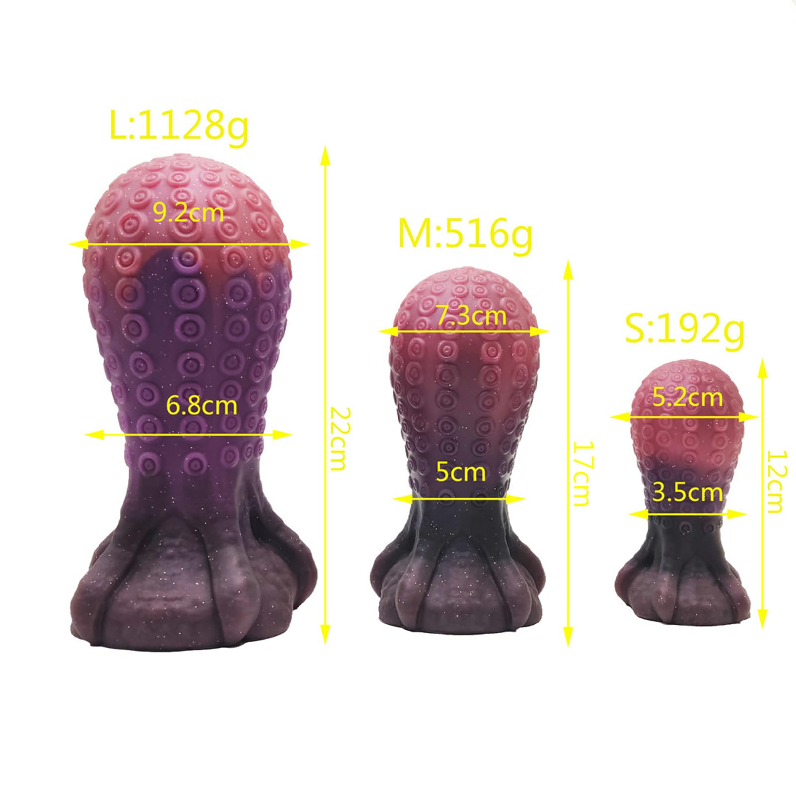 Enorme Plug Anale Polpo Tentacolo Silicone Perle Anali Grande Plug Anale Grande Diametro Spesso Dilatatore Anale Dildo Anale Giocattoli Sessuali for Uomini Donne(L)