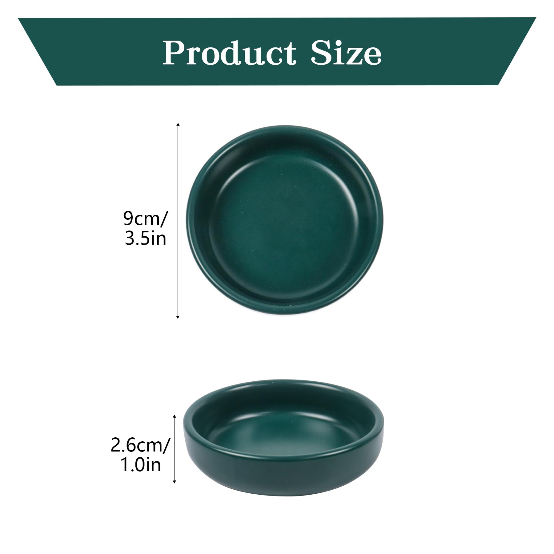Dmnnlp 9cm Matte Ceramic Small Bowls for Dips Rounded Soy Sauce Dish, Small Dessert Bowls - Image 2