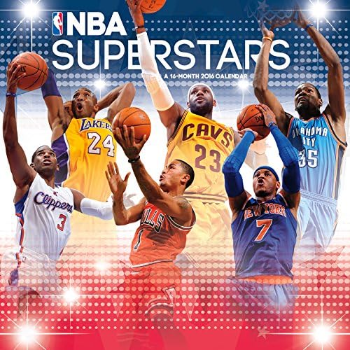 NBA Superstars 2016 Wall Calendar
