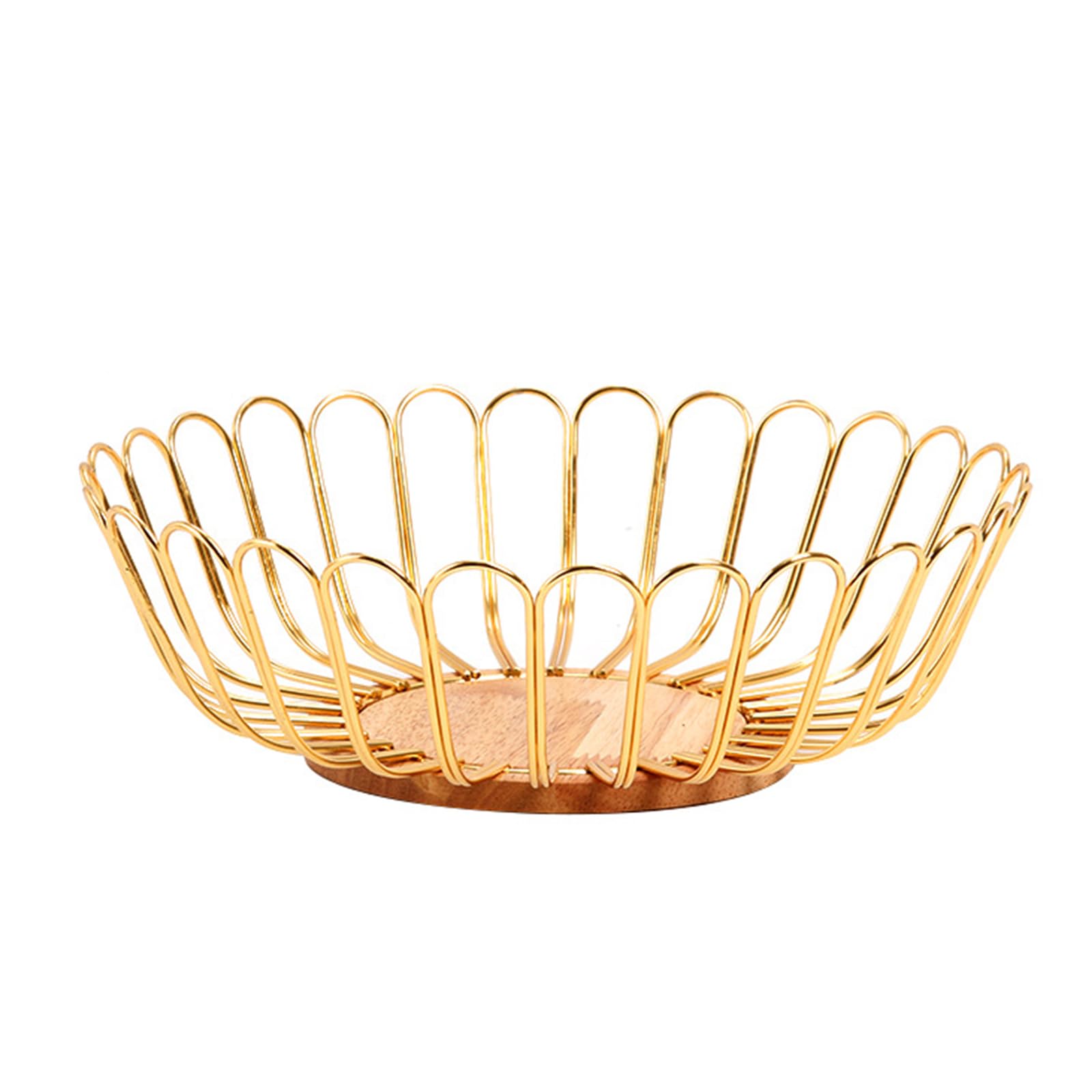 Cesta de frutas de alambre con base estable para evitar vuelcos en la cocina
