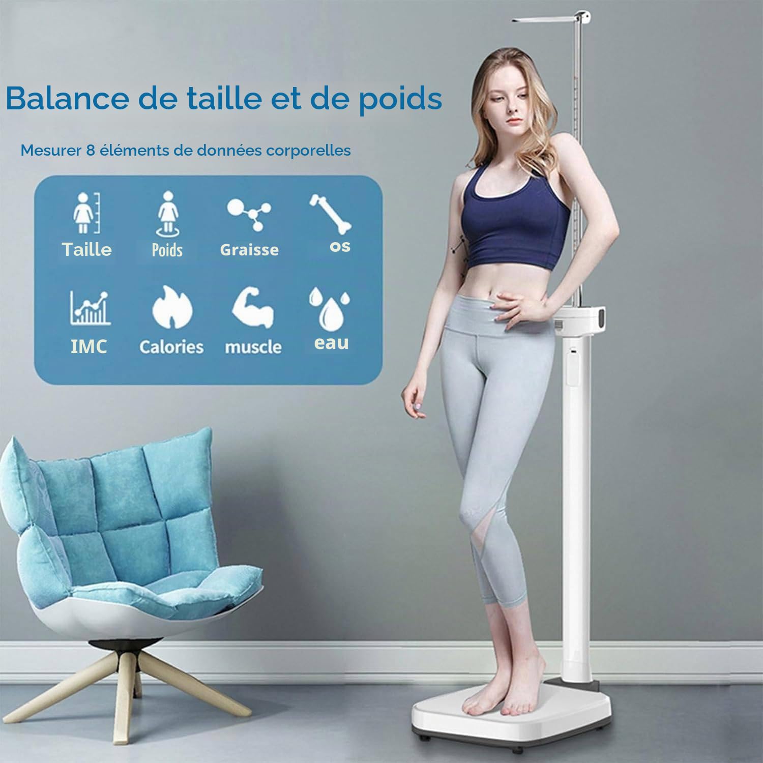 Balance de taille et de poids à ultrasons,balance médicale numérique,balances professionnelles pour médecin,balance de taille et de poids à ultrasons avec écran LCD,balance de pesée de haute précision