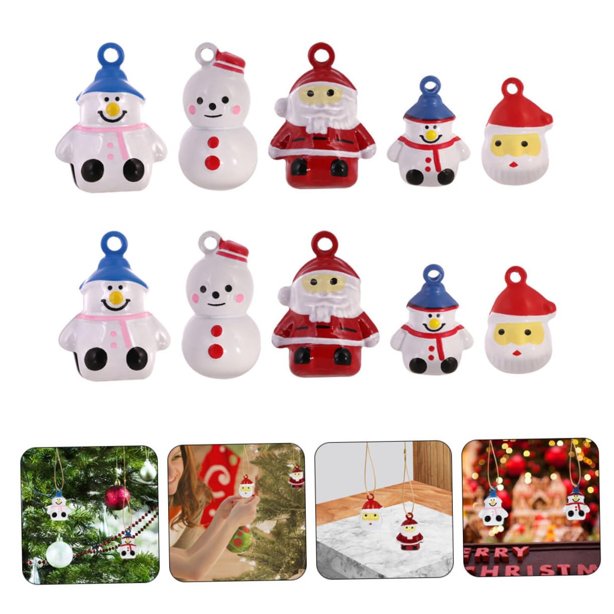 Zerodeko 40 Pz Campane Di Natale Palline Dell'albero Di Natale Ornamenti Di Campanellini Appesi Decorazioni Natalizie Decorazione Della Campana Di Babbo Natale Ciondolo Campana Vacanza Rame