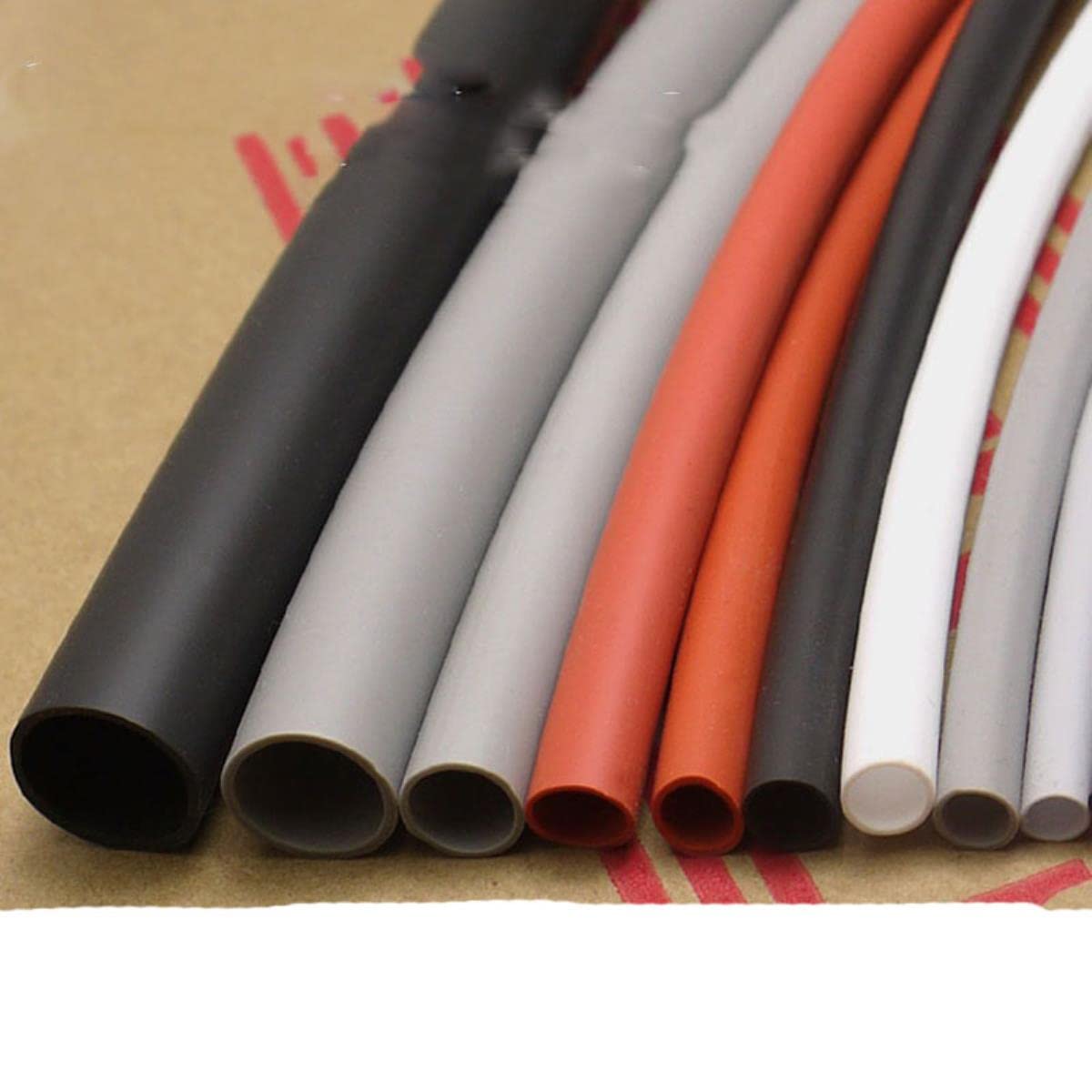 Tubo termorestringente in Silicone 0,8~30 mm di Diametro Manicotto Flessibile per Cavo Isolato 2500 V Protezione per avvolgimento Filo Fai-da-Te Morbido ad Alta Temperatura-Grigio,30mm