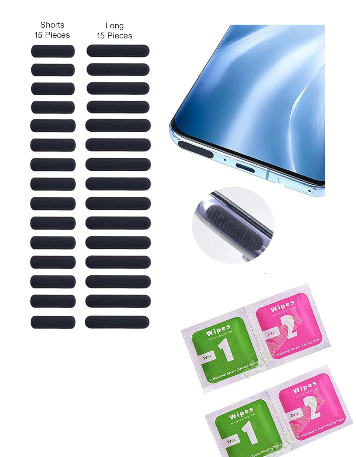 30 Pieces Branded Mobile Phone Dustproof Net Stickers Speaker Mesh Anti Dust Proof Self Adhesive Protector for Universal Phones iPhone & Android (15 Long + 15 Shorts = 30Pcs) (B0CZ15M9W4) Amazon Price History, Amazon Price Tracker