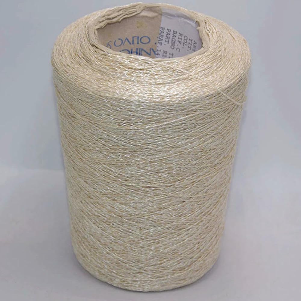 Filato di Lino Puro Biologico Liscio Naturale da 250 g per Lavorare a Maglia, Uncinetto a Mano, Filato Sottile per Pizzo, Filo da Cucito