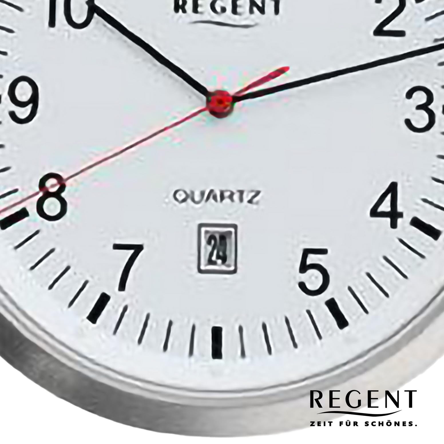 REGENT Herren Taschenuhr aus Edelstahl 43 MM Durchmesser Miyota Quarzwerk Flaches Mineralglas in verschiedenen Varianten