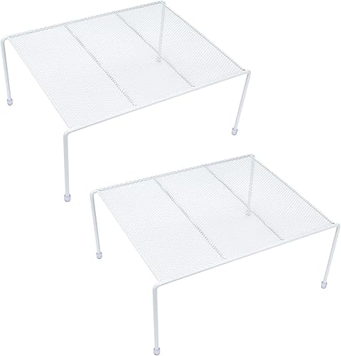 Juego de 2 estantes de cocina de malla (13.1 x 10.2 pulgadas), despensa de cocina, baño, escritorio, oficina en casa, nevera, armario, armario de