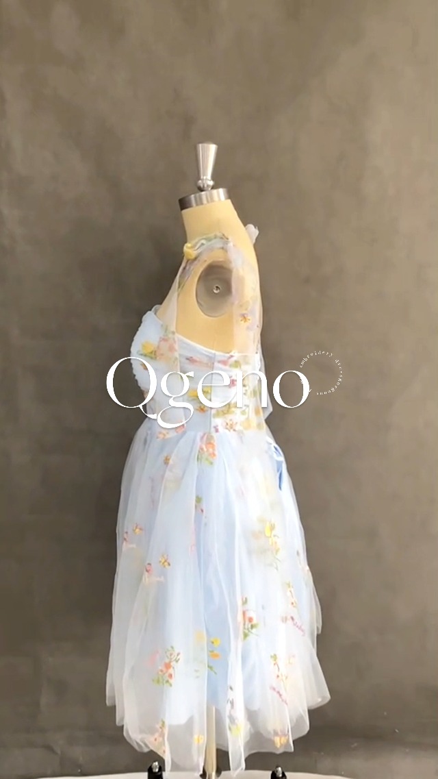 sachin and babi light blue dress Constellation Celestial Dress ~ starstruck by embroidery and Swiss dot  intricacy. Sat 14 May 9am