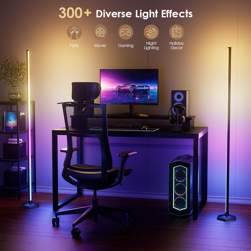 YIKBIK RGB Floor Lamp - 16 Million Colors, Bluetooth Control -3 YIKBIK RGB Floor Lamp - 16 Million Colors, Bluetooth Control -3