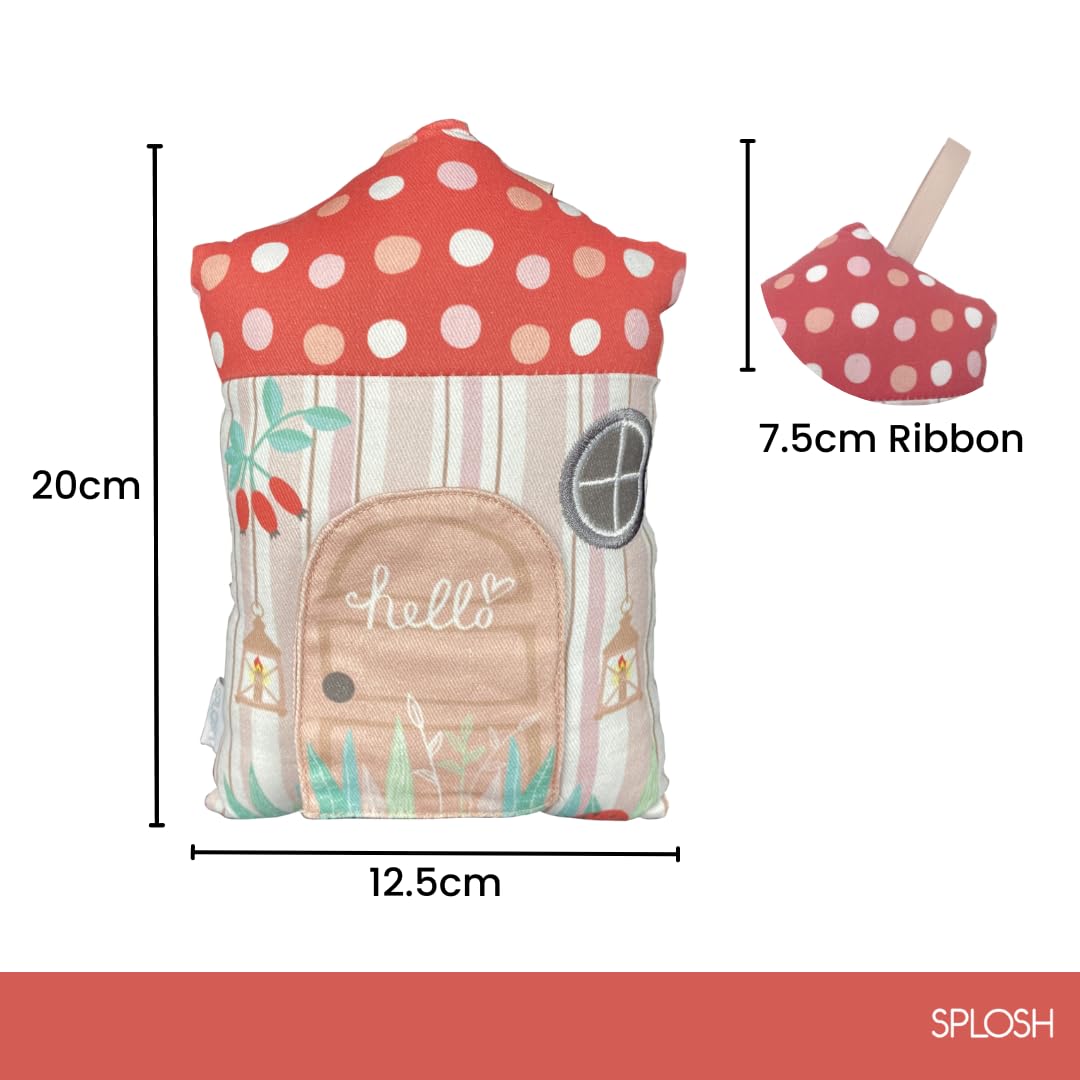 Splosh Zahnfee-Kissen mit Punktemuster, roter Zahnfeen-Beutel, Feentür & Beutel für verlorene Zähne, magisches Geschenk für Mädchen, Jungen & Kleinkinder, inklusive Band