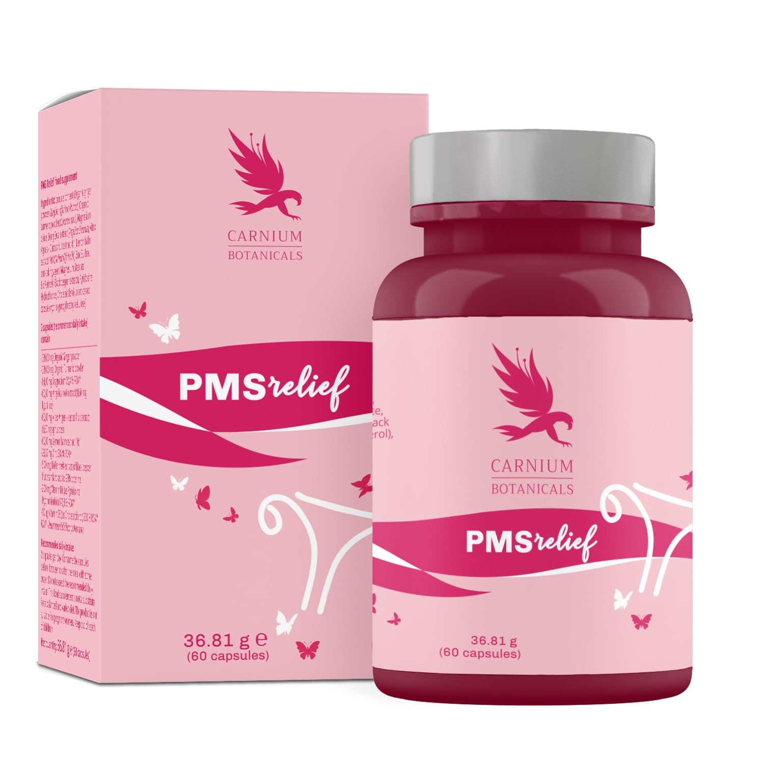 Carnium Botanicals PMS Relief – Integratore Ciclo Mestruale, 60 Capsule | Agnoca