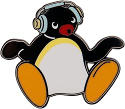 Pingu™ Limited Edition Headphones Pin Badge | Officially Licensed Collectible Enamel Pin | Individually Numbered | Limited to 9,995 Worldwide | 45 x 40.7mm