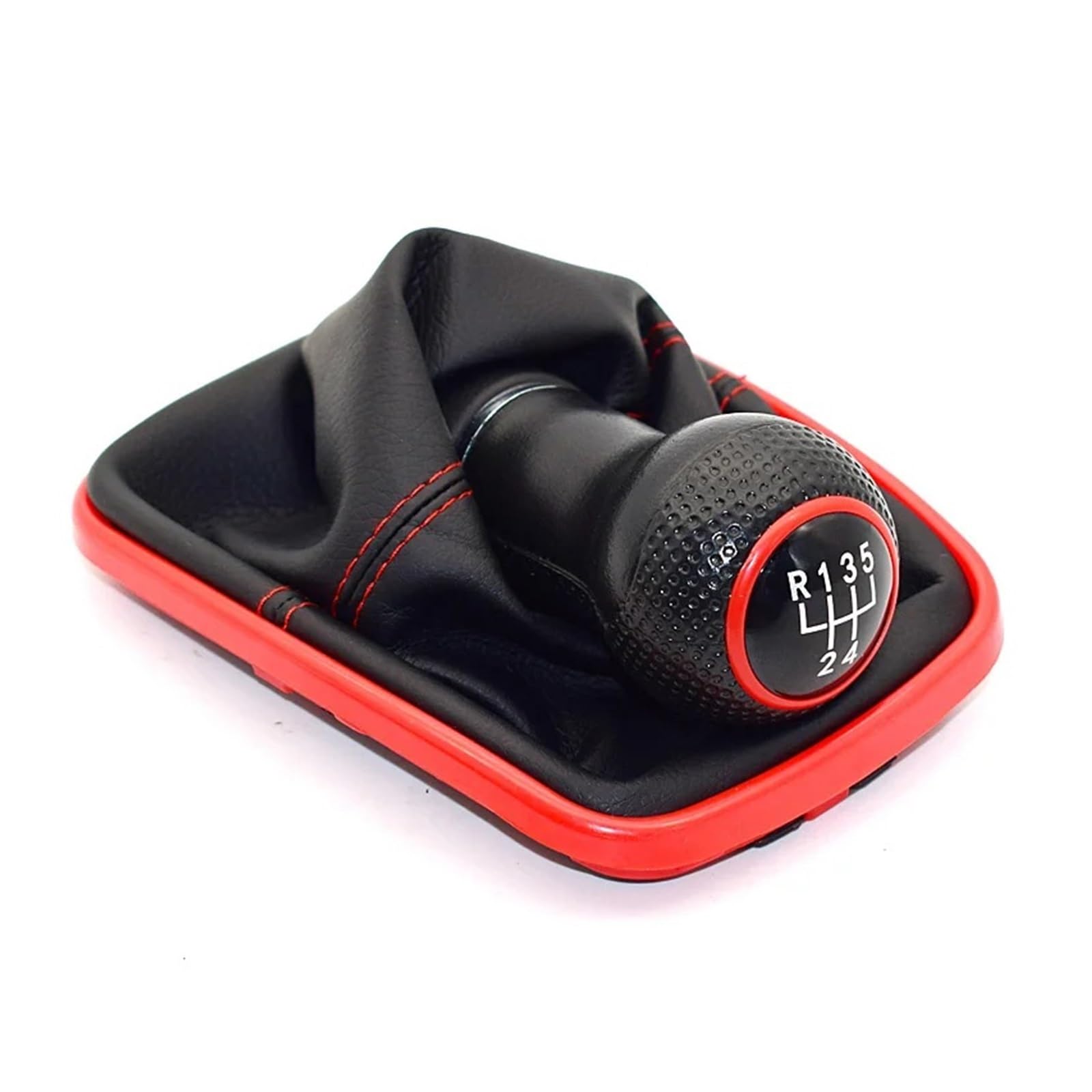 Grozzy Universal Shifter Handle 23mm for Volkswagen for VW for Golf 4 IV for MK4 GTI R32 for Bora for Jetta 5Speed Black Frame Gear Shift Knob Lever(3,5Speed)