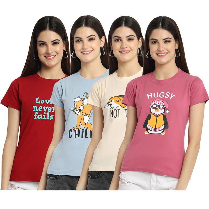 Preneum T-shirt graphique à coupe droite pour femme
