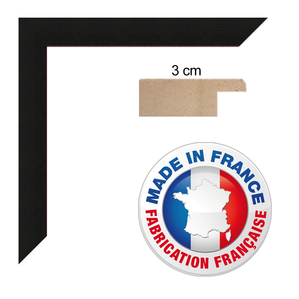 RK Cadres Cadre Photo multivues Super Blanc 5 Photo(s) 10x15 Passe Partout, Cadre Photo 43x43 cm Noir, 3 cm de Largeur.