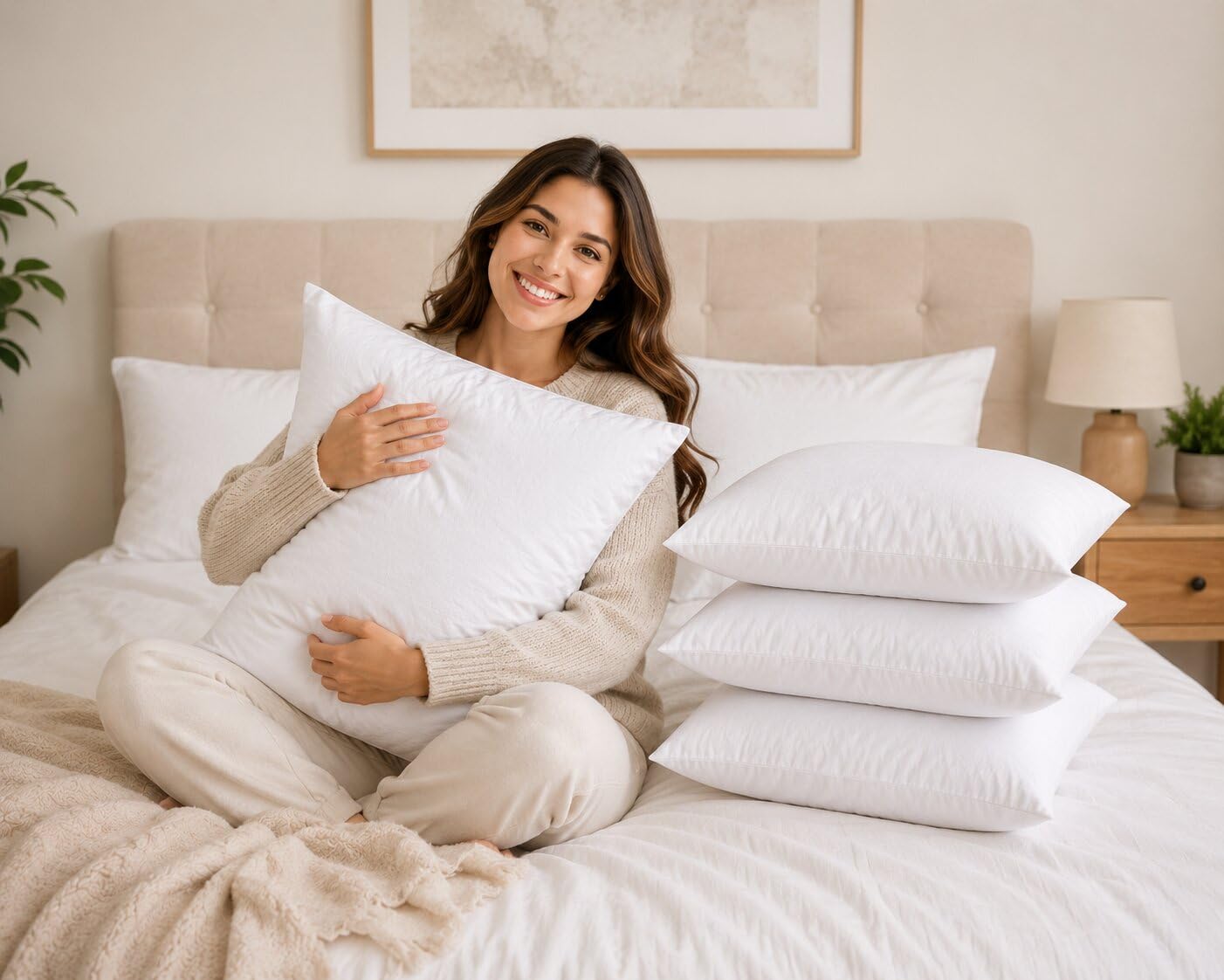 JDX Big Polyester Cushion Fillers (24 x 24 inches, White) -Pack of 5 Pcs (24x24 Inches), B07WGH4XVC-image-42