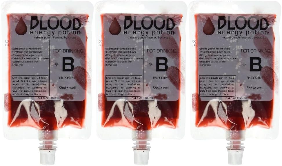 Harcos Fruit Punch Blood Energy Potion 3.4 Ounces (Pack of 3)