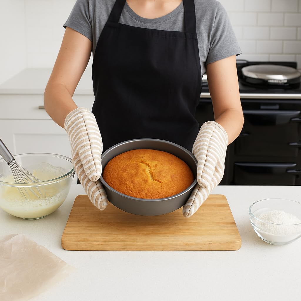 Lot De 2 Moules à Gâteau Samuel Groves Victoria Antiadhésifs - Fabriqués Au Royaume-Uni, Base Fixe, Profondeur 50 Mm