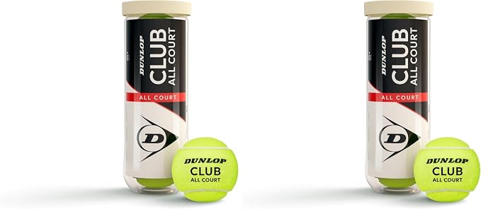 Dunlop - Pack de 2 botes con 6 pelotas de tenis para todas las superficies