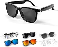 Vista 9 de Lentes de sol inalámbricos Bluetooth para hombres y mujeres, polarizados, lentes de sol inteligentes, auriculares de audio Bluetooth con altavoces