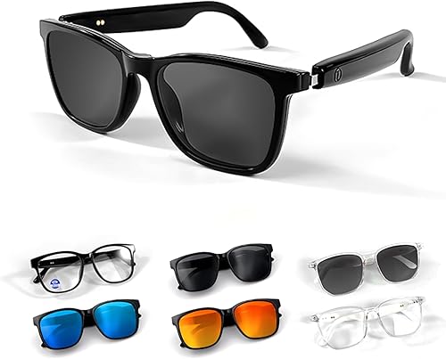 Miniatura 9 de Lentes de sol inalámbricos Bluetooth para hombres y mujeres, polarizados, lentes de sol inteligentes, auriculares de audio Bluetooth con altavoces