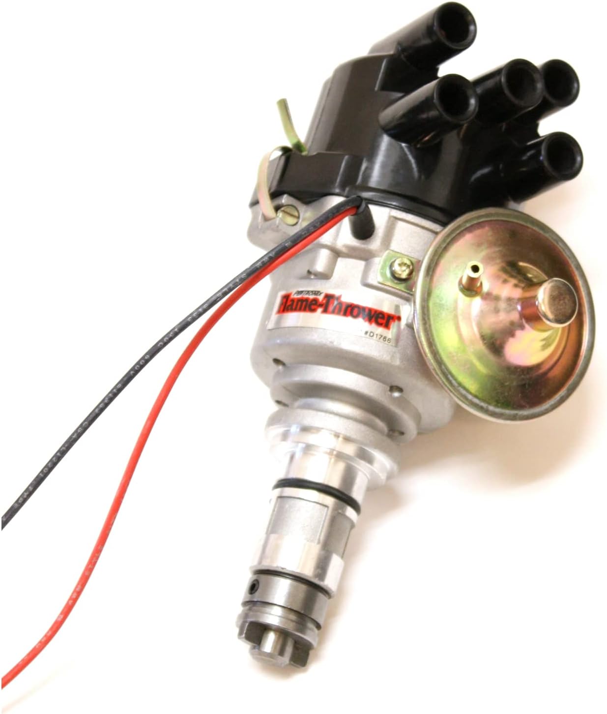 Pertronix D176609 Flame-Thrower Plug and Play Vacuum Advance Side Cap Cast Electronic Distributor with Ignitor Technology for British 4 Cylinder Engine