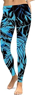 Women's Workout Leggings Yoga Trousers, Women's Digital Prints Stretch Leggings Tights High Waist Skinny Sports Yoga Pants Tummy Control Quick Dry 7/8 Length Trousers Fitness Gym Pants Training Trouse