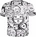 kydely Unisex 3D Print T Shirts Ahegao Funny Short Sleeve Funny Cotton T-Shirt 1 XL