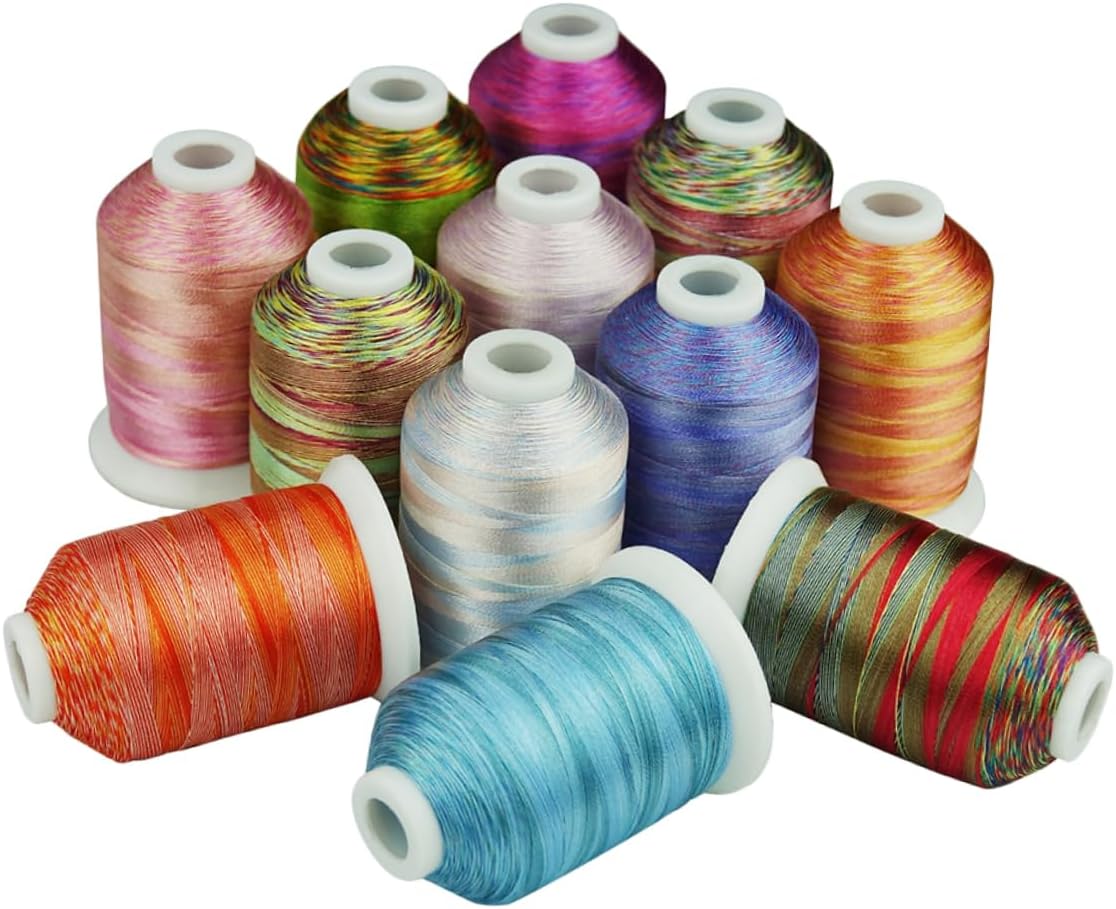 COHEALI 12rolls Colors Embroidery Thread for Cross and Machine Embroidery Multi-Function Weaving Floss for Crafts and Sewing Projects