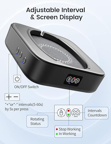 Miniatura 4 de Ratón Jiggler indetectable, sin necesidad de alinear el cursor, dispositivo móvil de ratón con intervalo ajustable y pantalla, agitador automático