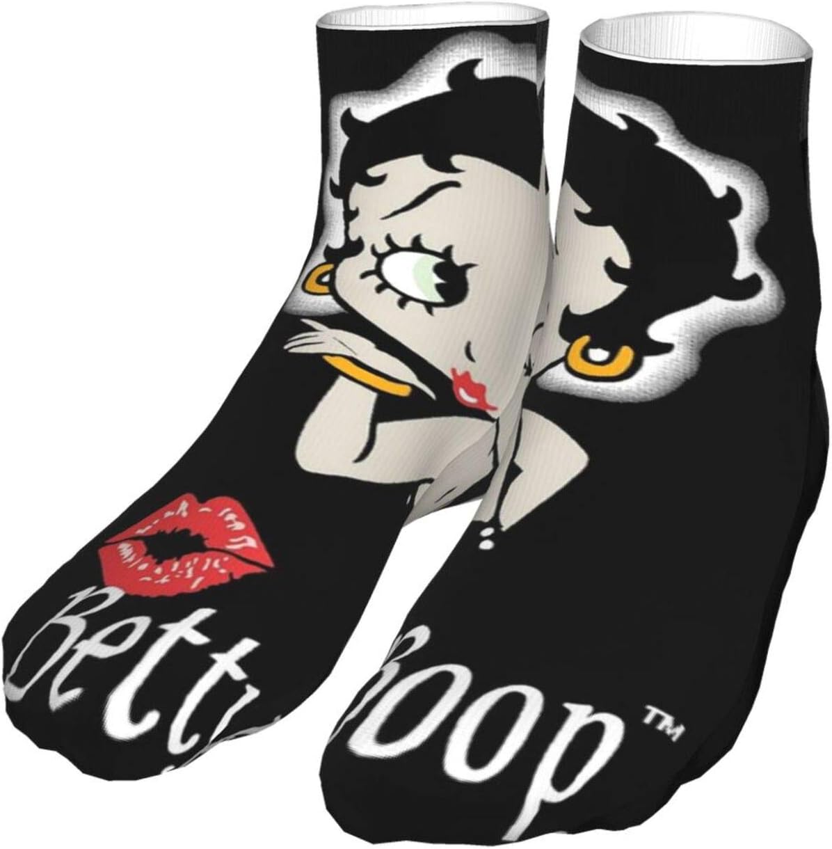 Exсluѕіvе Dіѕсоunt 🔥 Betty Boop Kiss Tin Men's and Women's Cotton Comfortable Medium Stockings/Bags Outdoor Sports Competitive Mountaineering Hiking Socks