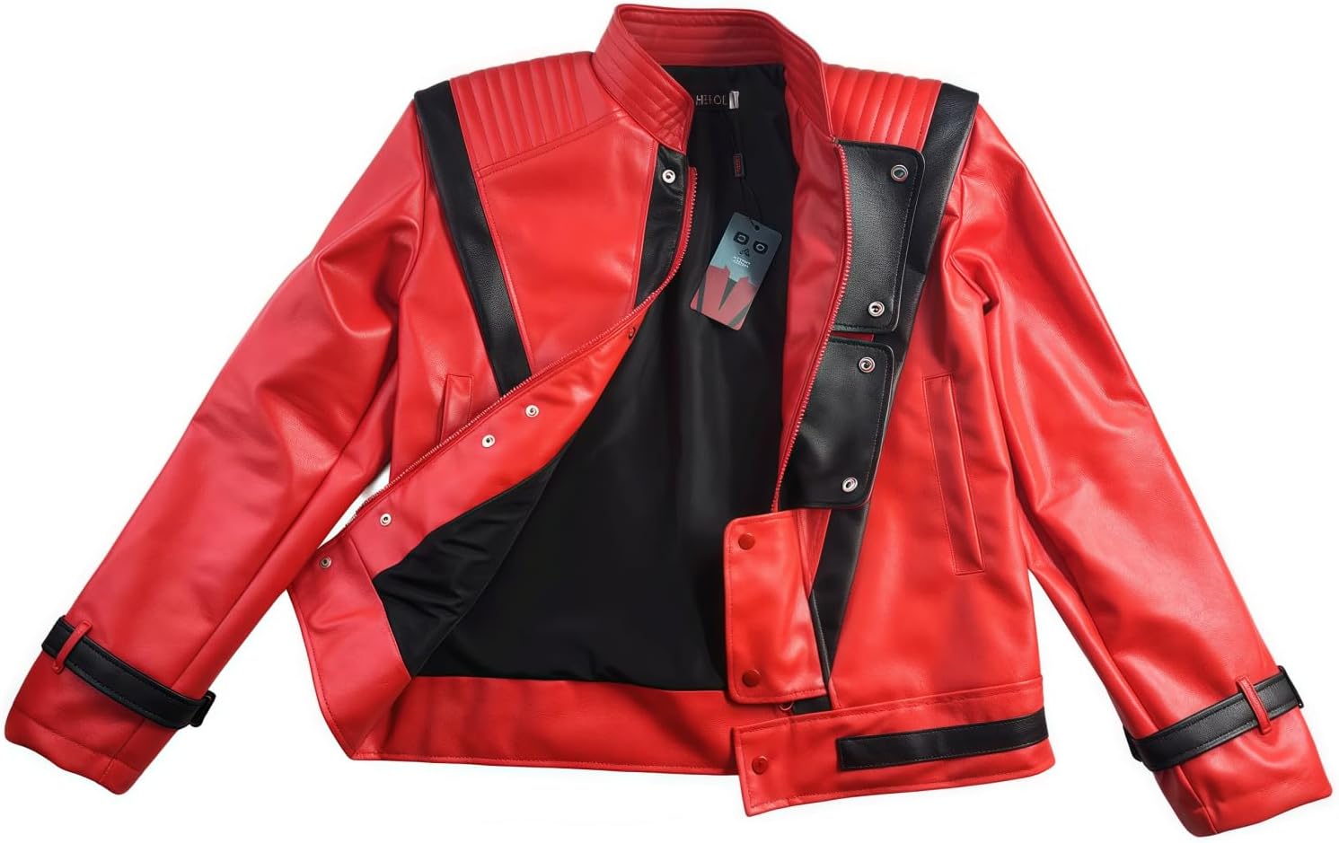 Halloween Red Leather Dress Jacket for Adults Impersonator -Michael Style XS-3XL - Image 5