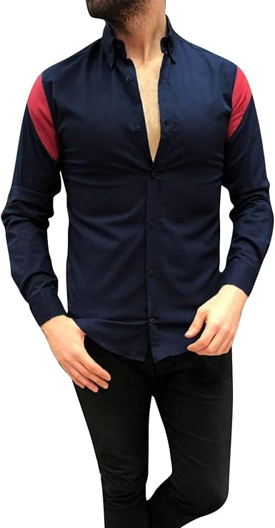 WEIZI Mock Turtleneck Long Sleeve Men's 