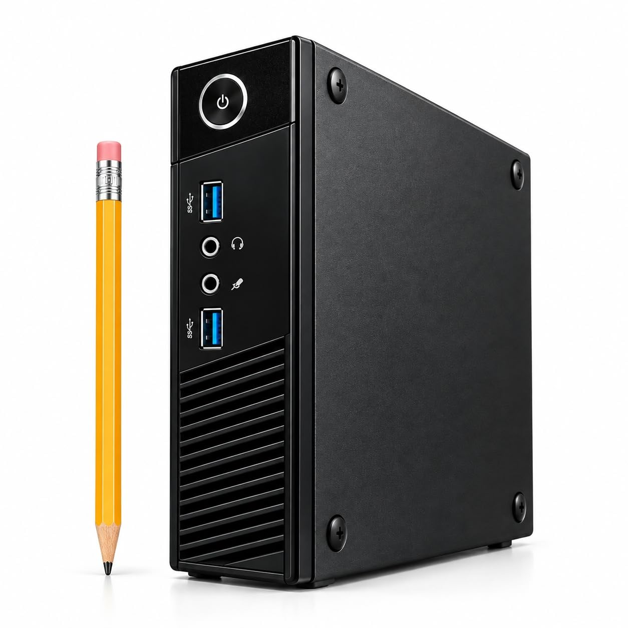 TECHSUPPORT Mini Desktop PC, Core i5 4th Gen, 8GB RAM, 256GB SSD, Windows 11 Pro, Office 2024, HD Graphics, WiFi, Compact Business & Office Computer | 1Year Onsite Warranty