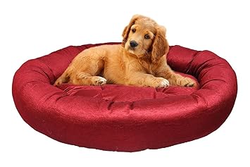 Slatters Be Royal Store Round Shape Reversible Dual Ultra Soft Ethnic Designer Velvet Luxury Sofa Bed PET Bed | Dog Bed | CAT Bed | Puppies Puppy Bed | Rabbit Bed