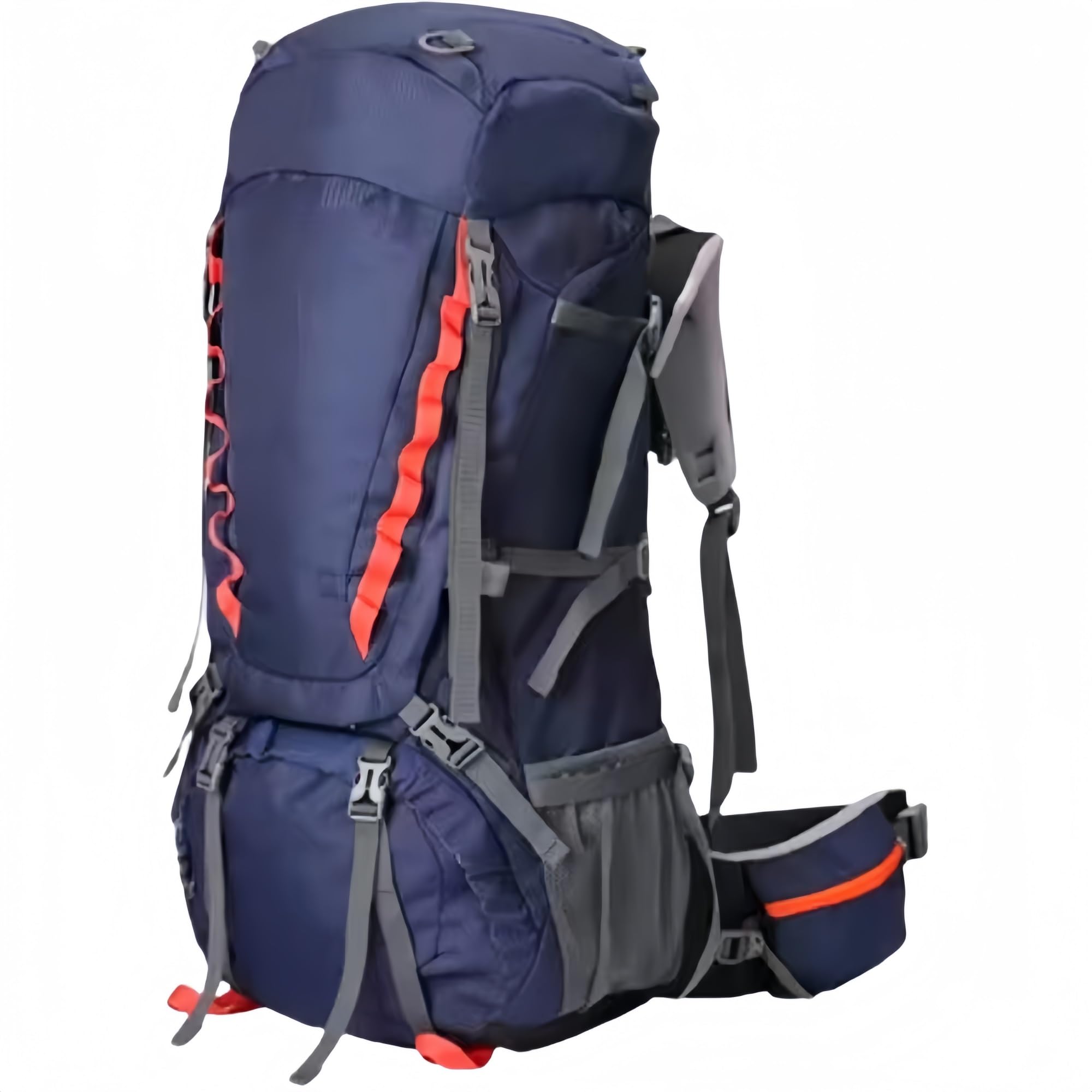 Mochila de senderismo ligera e impermeable de 80 L, ultraligera, para deportes al aire libre, para senderismo, camping, escalada, viajes, montañismo y pesca, Purple, 73*36*23cm