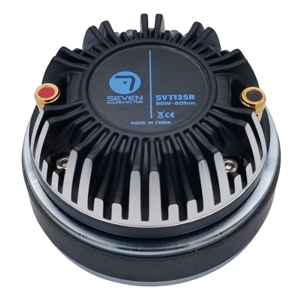 Seven Soundvector SVT135R Driver de Compresión Tweeter Motor de Agudos Diafragma Titanio 34mm Sensibilidad 107dB Potencia Nominal 80W AES 320W Peak Cajas Profesionales Instalaciones Custom Car Audio