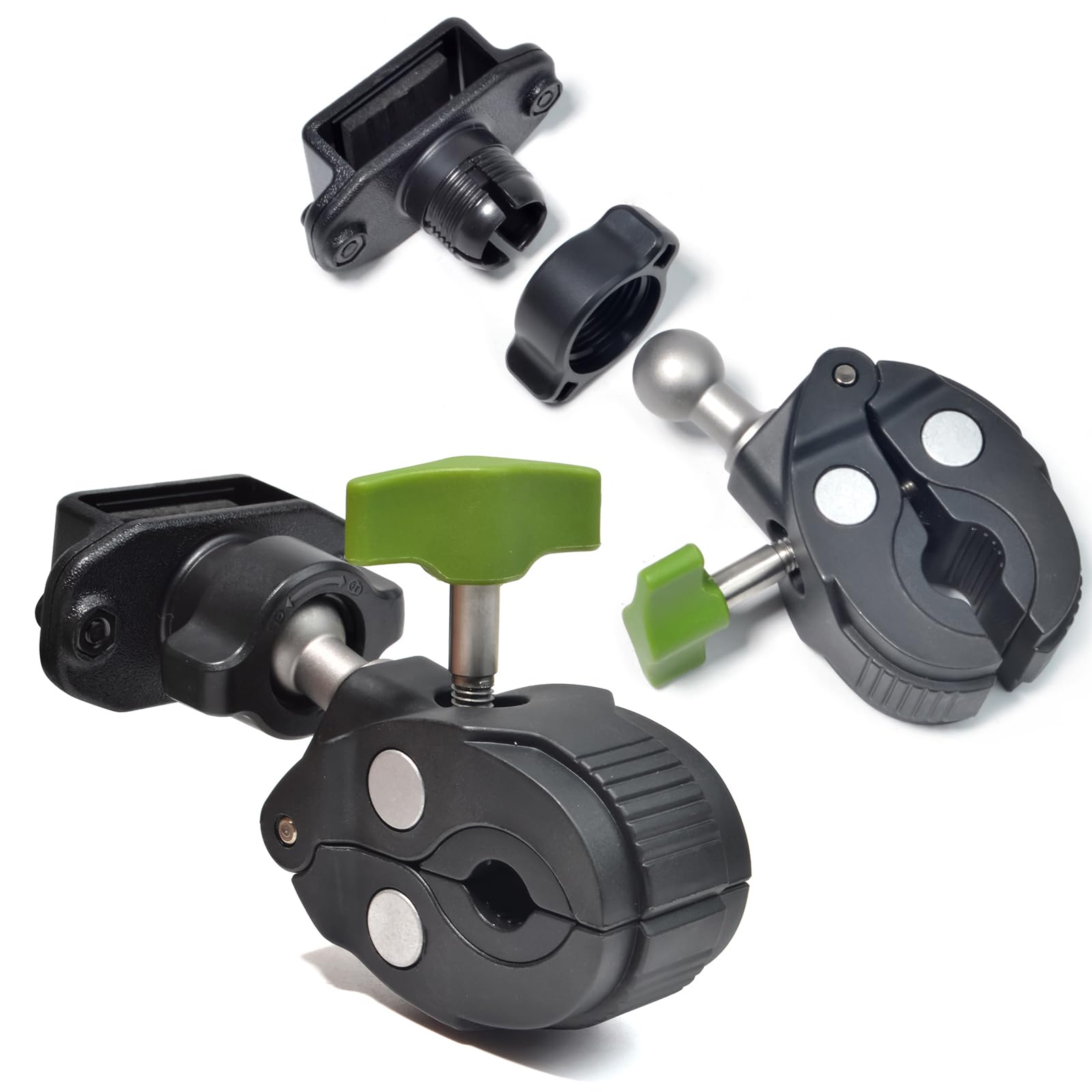 Motorola Cobra Midland Icom Z-2 Supporto bidirezionale per walkie talkie, clip per manubrio bicicletta motocicletta morsetto radio portatile