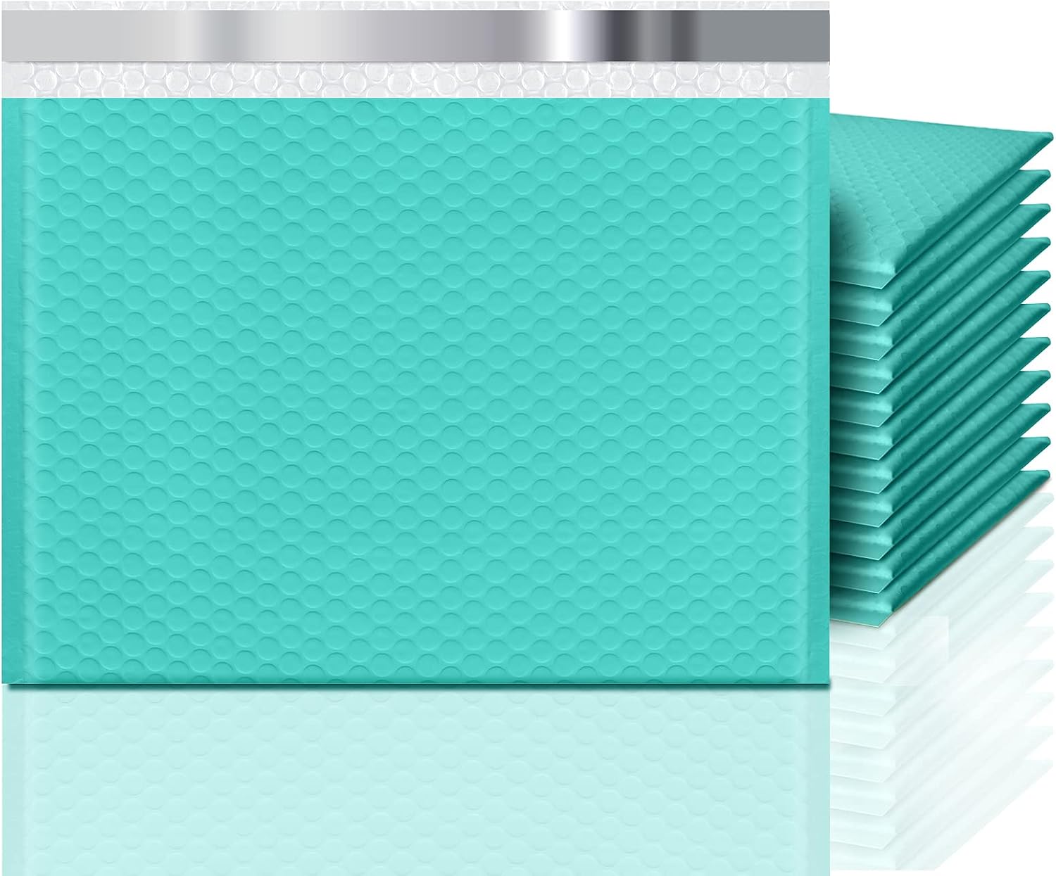 KeePack A4 Paper Size Poly Bubble Mailers, 12x10 Padded Envelopes Teal, 25 Pack Shipping Envelopes Bags for Mailing/Packaging/Delivering (inside:12x9 inches)